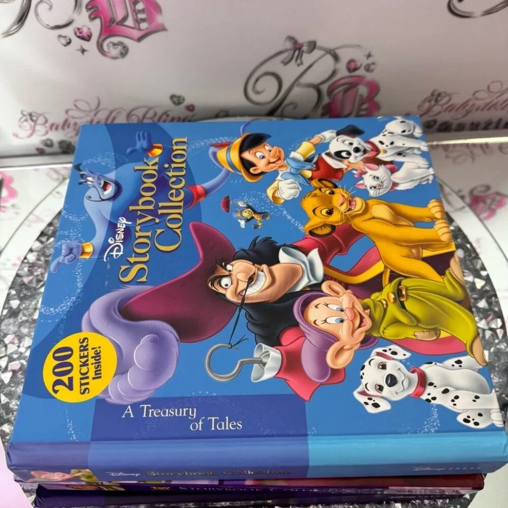 4 Disney Classic Storybook Collection books hard cover silver page trim 4 books